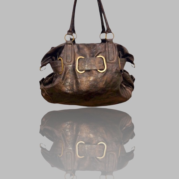 🛑BOGO 1/2 🆕Oversized Adjustable Antique Gold Bag - Picture 5 of 7